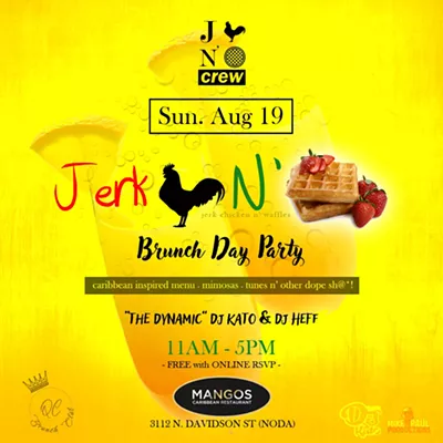 Image: Jerk Chicken N' Waffles Sunday Brunch at Mangos (NODA)