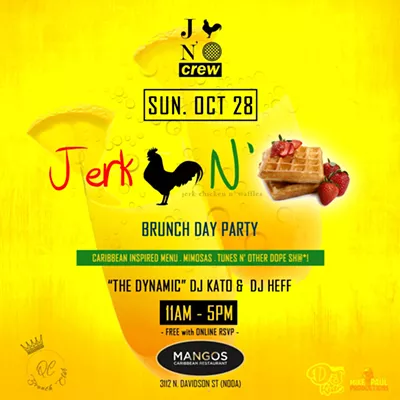 Image: Jerk Chicken N' Waffles Sunday Brunch at Mangos (NODA)