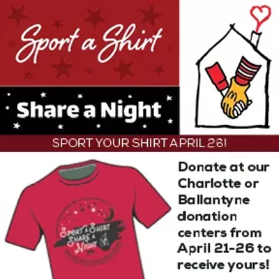 Image: Community Blood Center Supports Ronald McDonald House of Charlotte Sport A Shirt