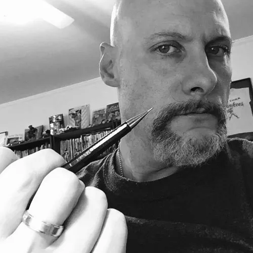 Andy Smith is a local artist who’s worked for comic book publishers Marvel, DC and Image, among others. He says when he heard about the attacks in France, he felt sick. “I’m not a political cartoonist, but I have friends that are, and it’s their job to use satire in their cartoons to get their message or view across. Going after a writer or cartoonist for stating their views is ridiculous. On Facebook, myself and a lot of my cartoonist friends starting posting selfies holding what we consider our weapon of choice to get across our point without violence.” - COURTESY OF ANDY SMITH