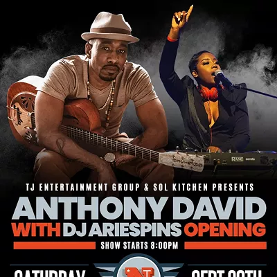 Image: Anthony David with DJ Arie Spins