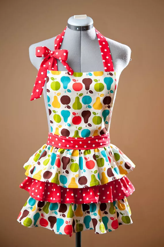 Apples & Pears Full Skirt Apron