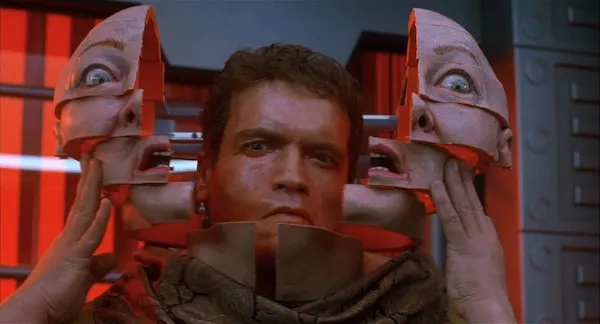 Arnold Schwarzenegger in the first Total Recall (Photo: Lionsgate &amp; TriStar)