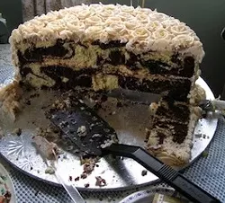 Cake half eaten