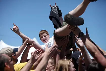 Crowdsurfing at Carolina Rebellion 2014