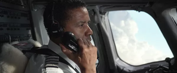 FLYING UNDER THE INFLUENCE: Whip Whitaker (Denzel Washington) tries to take control in Flight. (Photo: Paramount)