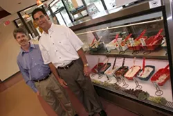 CATALINA KULCZAR - From left to right, the owners of Gleiberman's Deli and Grille, Kosher Mart &amp; Restaurant, brothers Jeff and Robert Gleiberman