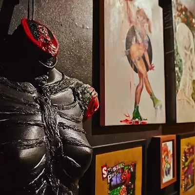 Ghoulish exhibit opening, 10/11/14