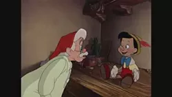 WALT DISNEY STUDIOS HOME ENTERTAINMENT - 'IT'S ALIVE! IT'S ALIVE!': An animated Pinocchio surprises Geppetto in Pinocchio.