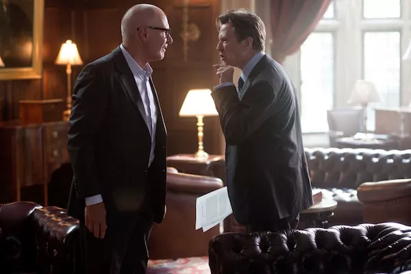 LET THE SPITTLE BEGIN: Jock Goddard (Harrison Ford) and Nicolas Wyatt (Gary Oldman) face off in Paranoia. (Photo: Relativity Media)