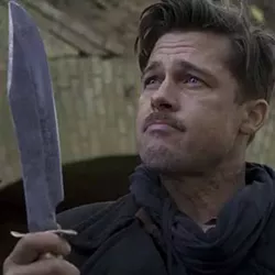 FRANCOIS DUHAMEL / THE WEINSTEIN COMPANY - LOOKING SHARP: Brad Pitt in Inglourious Basterds