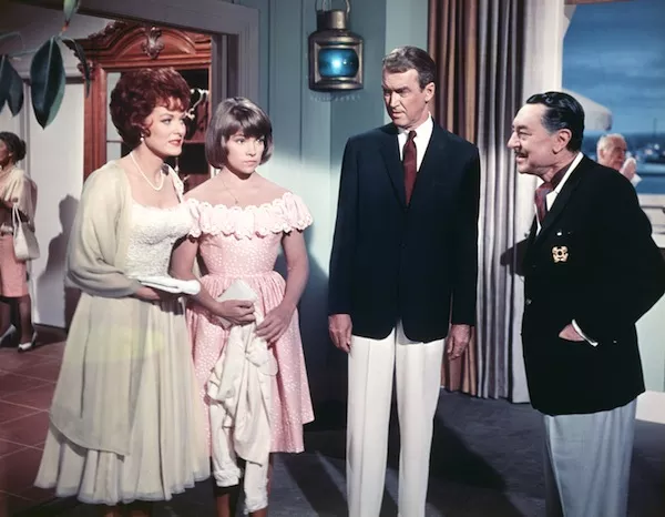 Maureen O'Hara, Lauri Peters, James Stewart and Reginald Gardiner in Mr. Hobbs Takes a Vacation (Photo: Twilight Time)