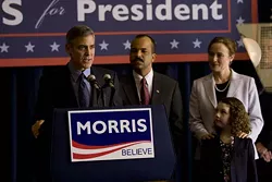 SAEED ADYANI / COLUMBIA - MIKED UP: George Clooney in The Ides of March and ...