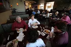 CATALINA KULCZAR-MARIN - NOT SO BLUE: Patrons enjoying their meals at Blu Basil Caf&eacute;