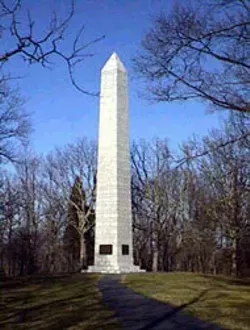 KINGS MOUNTAIN MILITARY PARK - Original memorial obelisk at Kings Mountain Military - Park