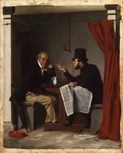 "Politics in an Oyster House," by Richard Caton Woodville. The Walters Art Museum, Baltimore, gift of C. Morgan Marshall, 1945 (37.1994). Photo © The Walters Art Museum.