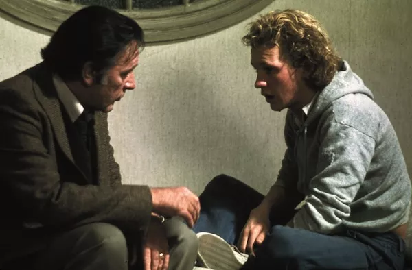 Richard Burton and Peter Firth in Equus (Photo: Twilight Time)