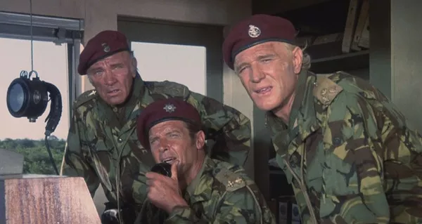 Richard Burton, Roger Moore and Richard Harris in The Wild Geese (Photo: Severin)