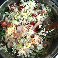 Roasted Shrimp Orzo Salad