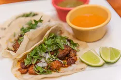 JUSTIN DRISCOLL - Taco spread at Fonda La Taquiza