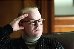 THE TRUMAN SHOW Philip Seymour Hoffman is the odds-on favorite to win for Capote. - ATTILA DORY / UA/SONY PICTURES CLASSICS