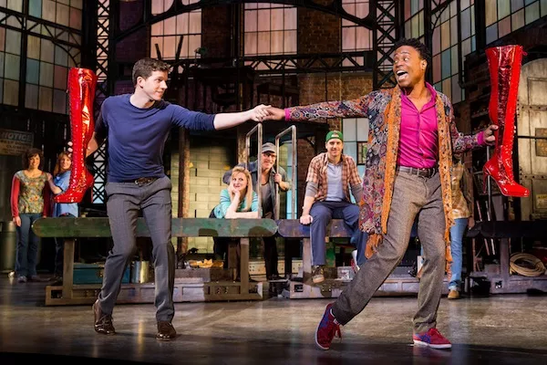 THESE BOOTS WERE MADE FOR WALKING: A scene from Kinky Boots, this year's Tony Award winner for Best Musical. (Photo: Matthew Murphy)