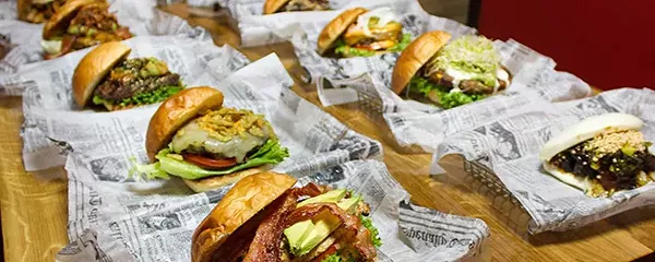A bunch of Blacow burgers