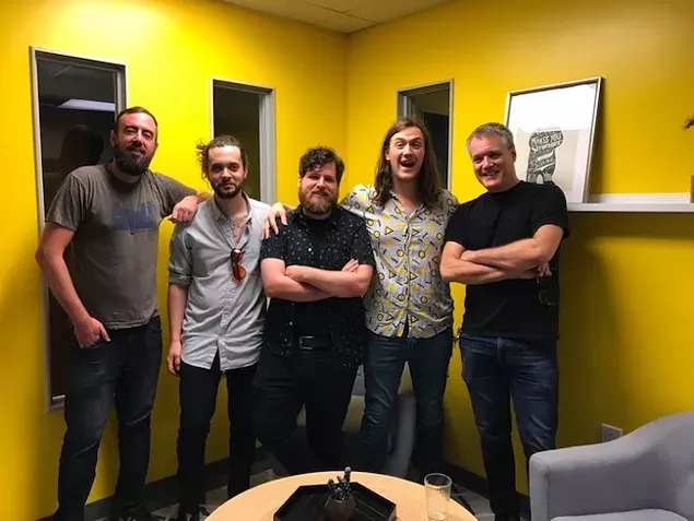 The crew (from left): Ryan Pitkin, Zach Jordan, John Harrell, Dylan Gilbert and Mark Kemp.