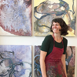 Katie St. Clair in her studio.