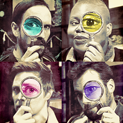 The 'Sherlock' players (clockwise from top left): Berry Newkirk, Angie Chandler, Chaz Pofahl and Andrea King. (Photo by Chad Calvert)