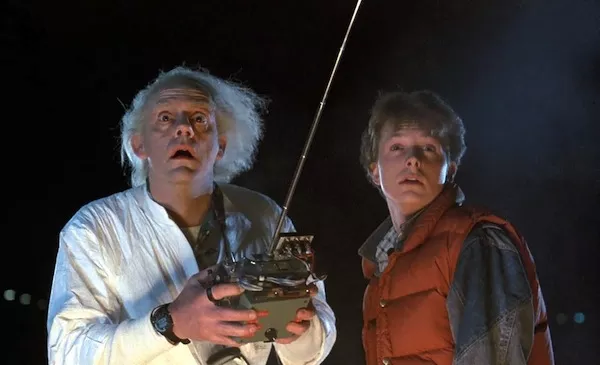 Christopher Lloyd and Michael J. Fox in Back to the Future (Photo: Universal)