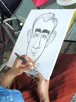 Parks' sketch of the author. - RYAN PITKIN