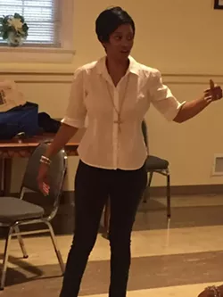 Powell-Medley directing at a recent rehearsal.