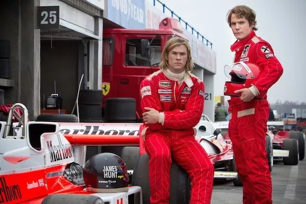 Chris Hemsworth and Daniel Bruhl in Rush (Photo: Universal)