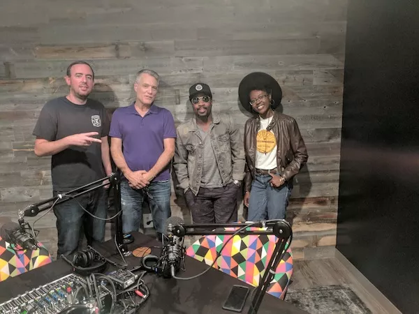 [From left] Ryan Pitkin, Mark Kemp, Anthony Hamilton and Kia Moore