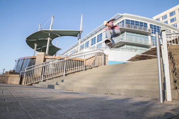 Martin gaps some steps in Charlotte. (Photo by Brian Twitty)