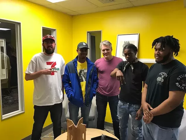 [From left] Ryan Pitkin, Fresco, Mark Kemp, Ahmir the King and Orpheus.