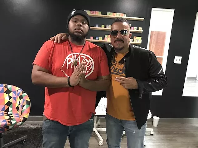 Generational rap summit: Tony P. (aka Phaze Gawd) meets legendary C+C Music Factory rapper Freedom Williams.