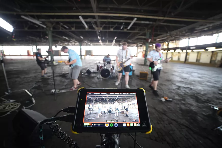 Dollar Signs rock out at Down Yonder video shoot earlier this summer. (Photo by Alex Cason)