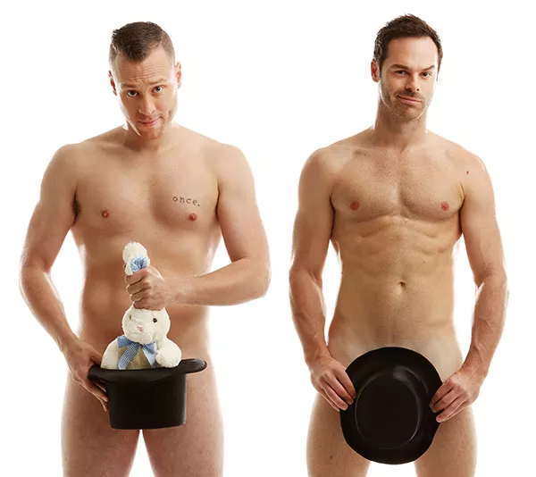 Chris Wayne (left) and Mike Tyler of The Naked Magic Show.