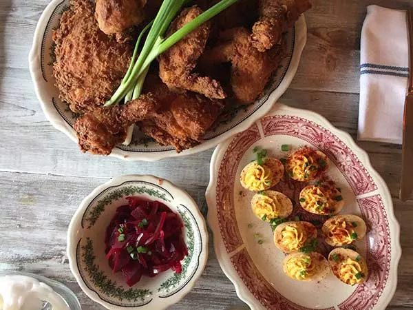 Fried chicken and deviled eggs from Haberdish (Photo courtesy of Haberdish)