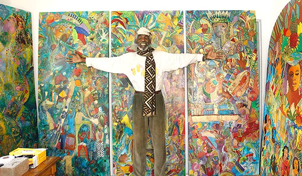 TJ Reddy in his studio. (Photo by Christa Cammaroto)