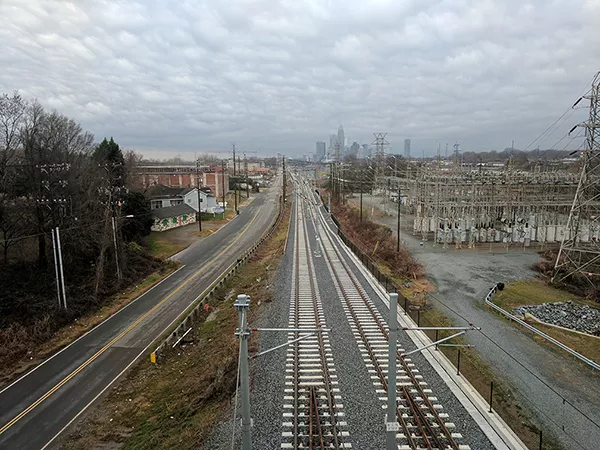Passengers will be able to ride the new light rail extension at some point in March, according to CATS. (Photo by Ryan Pitkin)