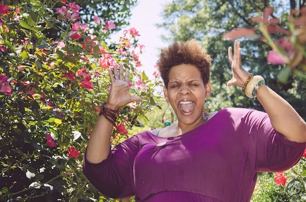 Flower Power: Stacey Rose around the garden. (Photo by Jonathan Cooper)