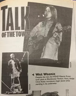 Creative Loafing ran a photo in 1995 of Rozak on stage with Jewel. - KODAR