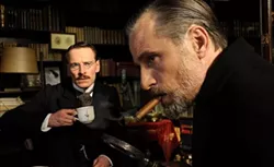SONY PICTURES CLASSICS - Viggo Mortensen (foreground) and Michael Fassbender in A Dangerous Method