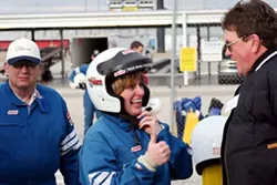 CHRIS ELLISOR - WARNING: Driving a racecar may cause goofy, wide-mouth grins.